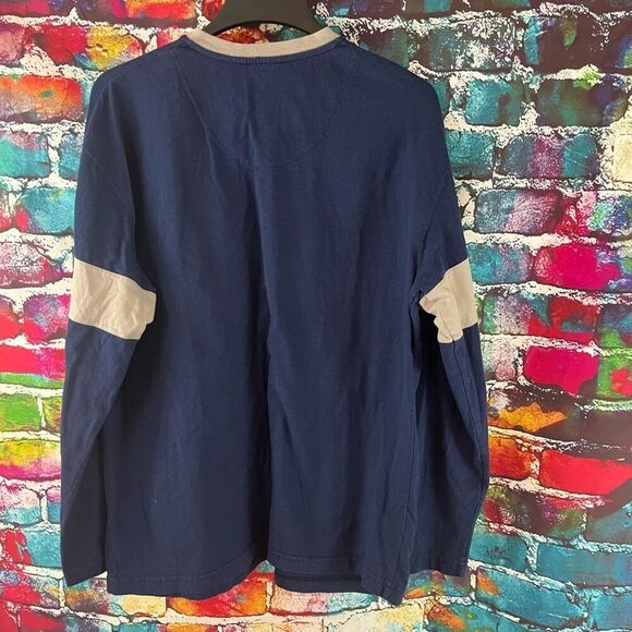 Vintage Y2K Dallas Cowboys Embroidered Logo V-Neck Long Sleeve Tee Shirt T-Shirt - Picture 4 of 4